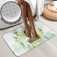 Heqet Nile Ankh Symbol Bathroom Set Egyptian Lotus Motif in Watercolor Life Theme
