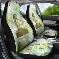 Heqet Nile Ankh Symbol Car Seat Cover Egyptian Lotus Motif in Watercolor Life Theme