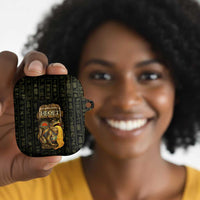 Heqet Ornate Frog Egyptian AirPods Case with Hieroglyphic Backdrop in Creation Theme