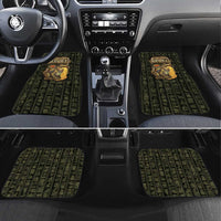 Heqet Ornate Frog Egyptian Car Mats with Hieroglyphic Backdrop in Creation Theme