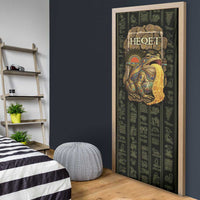 Heqet Ornate Frog Egyptian Door Cover with Hieroglyphic Backdrop in Creation Theme