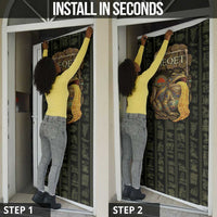 Heqet Ornate Frog Egyptian Door Cover with Hieroglyphic Backdrop in Creation Theme