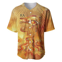 Ra Egyptian Baseball Jersey Sun God Eye of Ra Fiery Wings Eternal Source Golden Light