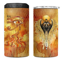 Ra Egyptian 4 in 1 Can Cooler Tumbler Sun God Eye of Ra Fiery Wings Eternal Source Golden Light
