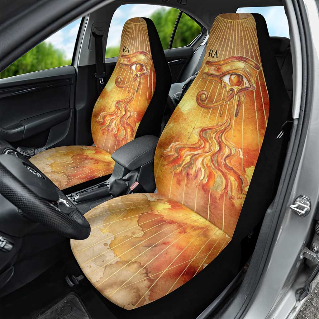 Ra Egyptian Car Seat Cover Sun God Eye of Ra Fiery Wings Eternal Source Golden Light