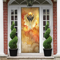 Ra Egyptian Door Cover Sun God Eye of Ra Fiery Wings Eternal Source Golden Light