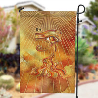 Ra Egyptian Garden Flag Sun God Eye of Ra Fiery Wings Eternal Source Golden Light