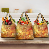 Ra Egyptian Grocery Bag Sun God Eye of Ra Fiery Wings Eternal Source Golden Light