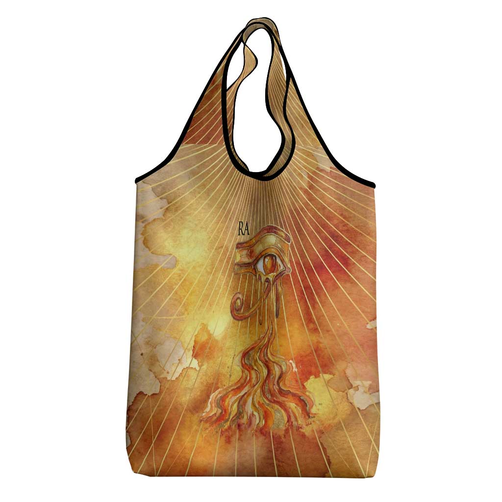 Ra Egyptian Grocery Bag Sun God Eye of Ra Fiery Wings Eternal Source Golden Light