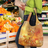 Ra Egyptian Grocery Bag Sun God Eye of Ra Fiery Wings Eternal Source Golden Light
