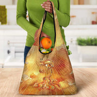 Ra Egyptian Grocery Bag Sun God Eye of Ra Fiery Wings Eternal Source Golden Light
