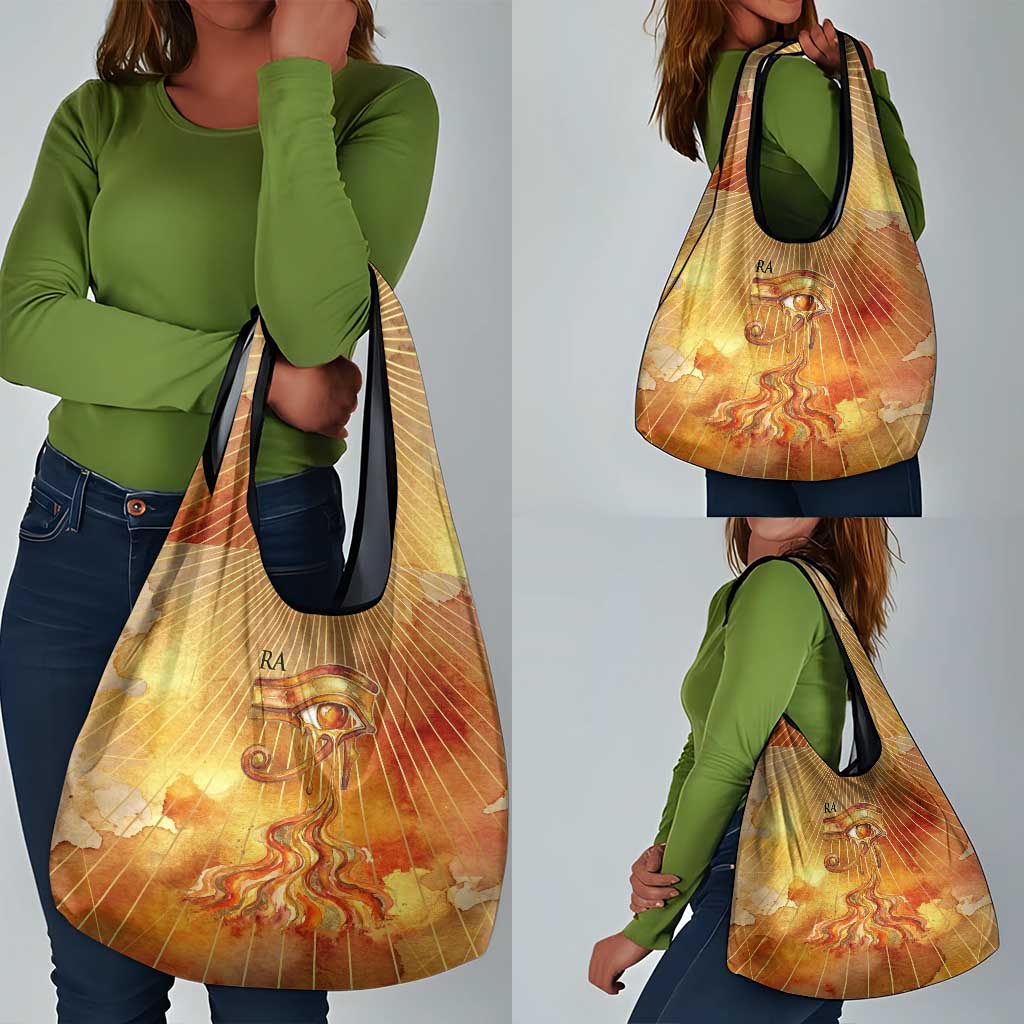 Ra Egyptian Grocery Bag Sun God Eye of Ra Fiery Wings Eternal Source Golden Light