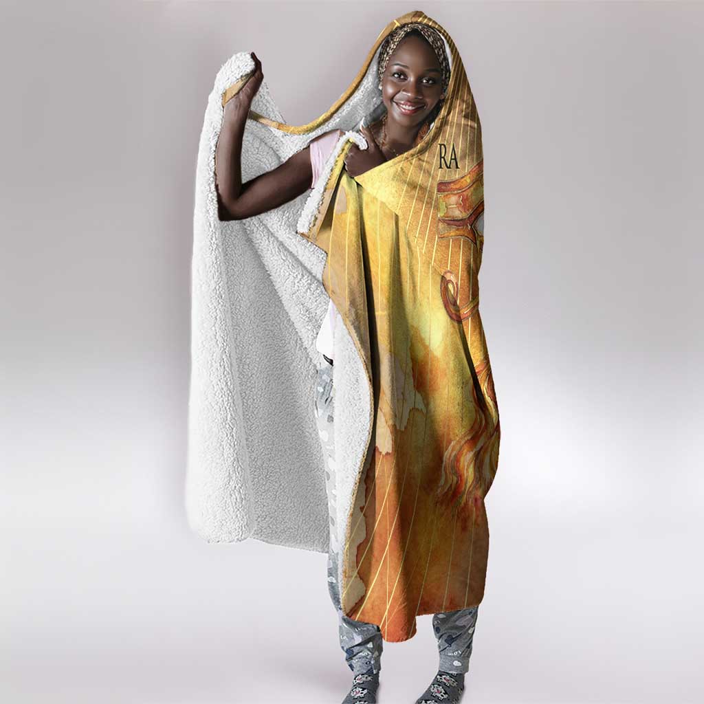 Ra Egyptian Hooded Blanket Sun God Eye of Ra Fiery Wings Eternal Source Golden Light