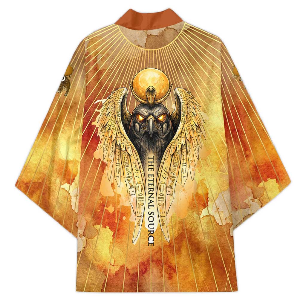 Ra Egyptian Kimono Sun God Eye of Ra Fiery Wings Eternal Source Golden Light