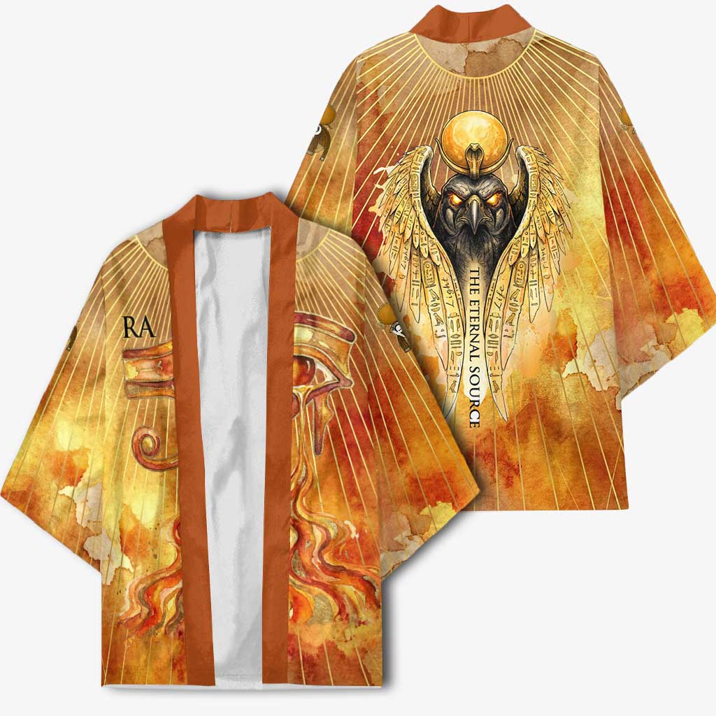 Ra Egyptian Kimono Sun God Eye of Ra Fiery Wings Eternal Source Golden Light