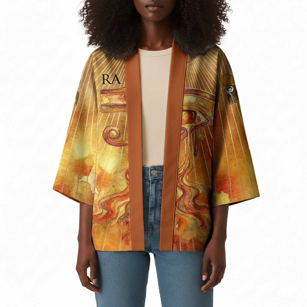 Ra Egyptian Kimono Sun God Eye of Ra Fiery Wings Eternal Source Golden Light