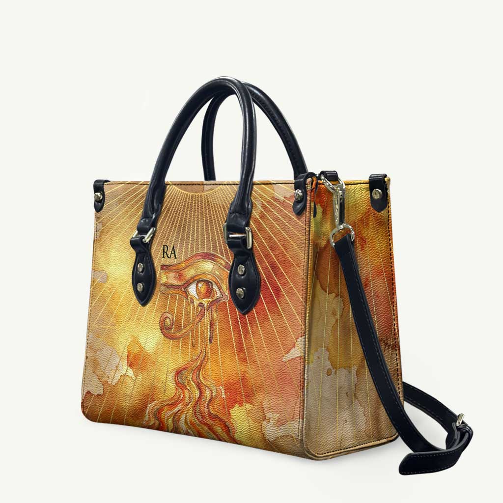 Ra Egyptian Leather Bag Sun God Eye of Ra Fiery Wings Eternal Source Golden Light