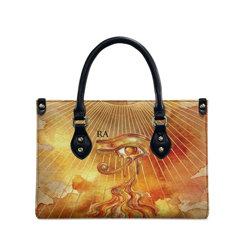 Ra Egyptian Leather Bag Sun God Eye of Ra Fiery Wings Eternal Source Golden Light
