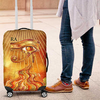 Ra Egyptian Luggage Cover Sun God Eye of Ra Fiery Wings Eternal Source Golden Light