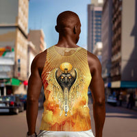 Ra Egyptian Men Tank Top Sun God Eye of Ra Fiery Wings Eternal Source Golden Light