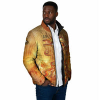Ra Egyptian Padded Jacket Sun God Eye of Ra Fiery Wings Eternal Source Golden Light