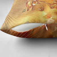 Ra Egyptian Pillow Cover Sun God Eye of Ra Fiery Wings Eternal Source Golden Light