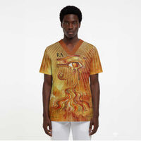 Ra Egyptian Scrub Top Sun God Eye of Ra Fiery Wings Eternal Source Golden Light