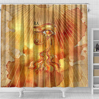 Ra Egyptian Shower Curtain Sun God Eye of Ra Fiery Wings Eternal Source Golden Light