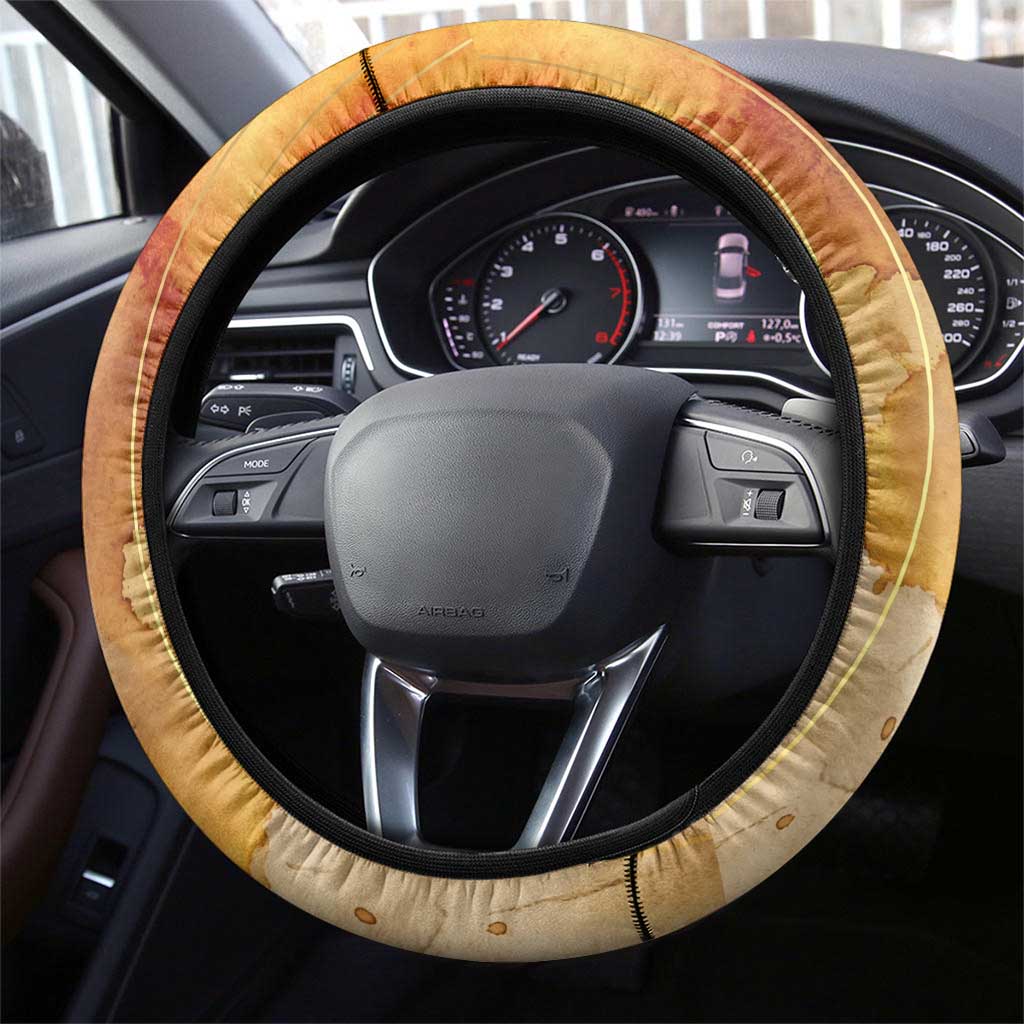 Ra Egyptian Steering Wheel Cover Sun God Eye of Ra Fiery Wings Eternal Source Golden Light