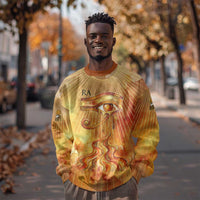 Ra Egyptian Sweatshirt Sun God Eye of Ra Fiery Wings Eternal Source Golden Light