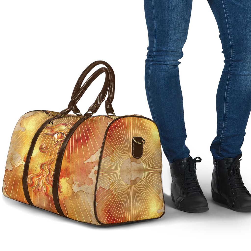 Ra Egyptian Travel Bag Sun God Eye of Ra Fiery Wings Eternal Source Golden Light
