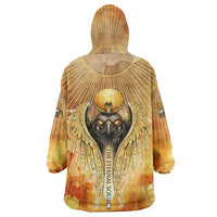 Ra Egyptian Wearable Blanket Hoodie Sun God Eye of Ra Fiery Wings Eternal Source Golden Light