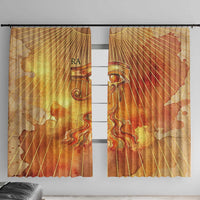 Ra Egyptian Window Curtain Sun God Eye of Ra Fiery Wings Eternal Source Golden Light
