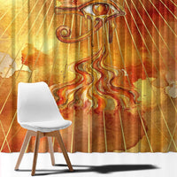 Ra Egyptian Window Curtain Sun God Eye of Ra Fiery Wings Eternal Source Golden Light