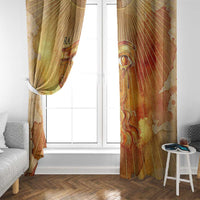 Ra Egyptian Window Curtain Sun God Eye of Ra Fiery Wings Eternal Source Golden Light