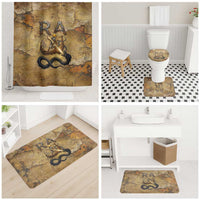 Ra Egyptian Bathroom Set Sun God Solar Disk Serpent Slayer Ancient Egyptian Boat of the Underworld
