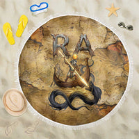 Ra Egyptian Beach Blanket Sun God Solar Disk Serpent Slayer Ancient Egyptian Boat of the Underworld