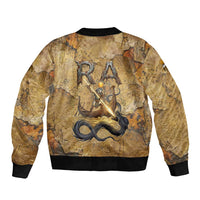 Ra Egyptian Bomber Jacket Sun God Solar Disk Serpent Slayer Ancient Egyptian Boat of the Underworld