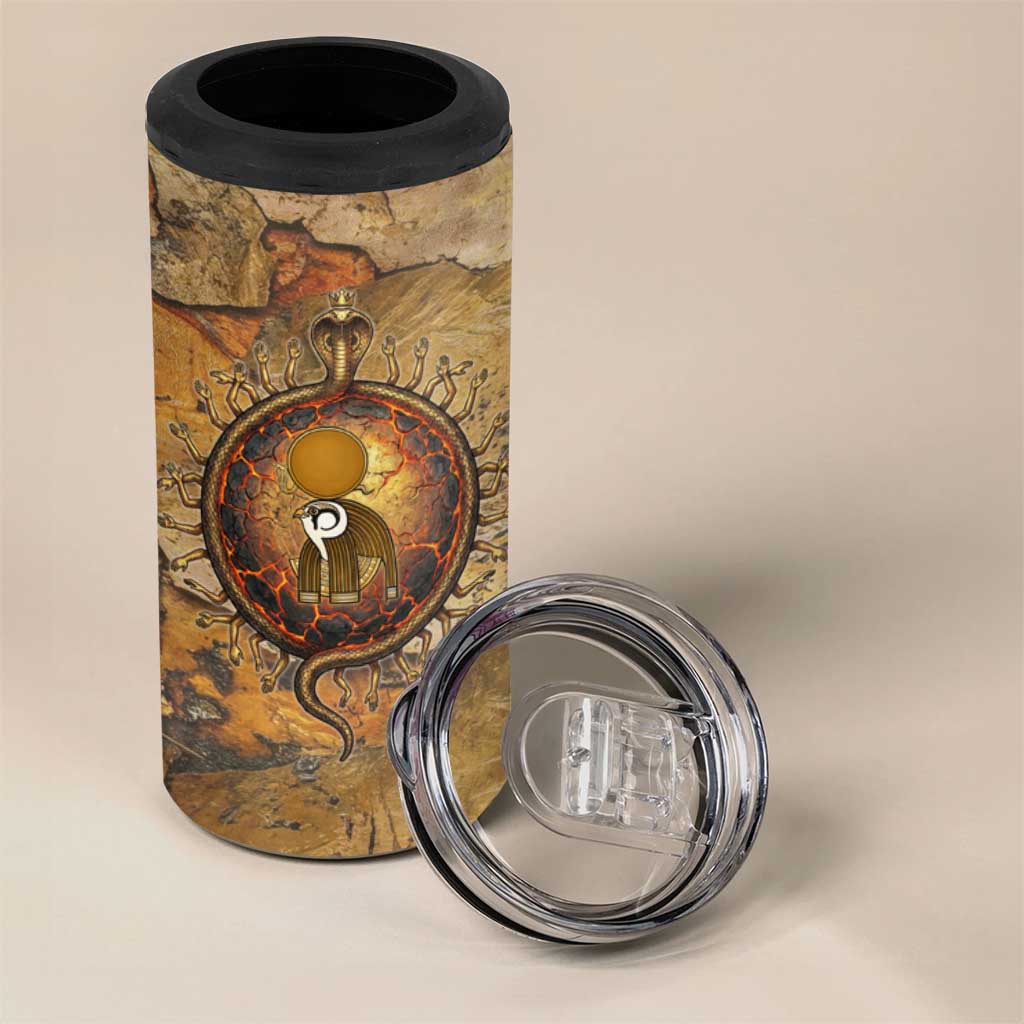Ra Egyptian 4 in 1 Can Cooler Tumbler Sun God Solar Disk Serpent Slayer Ancient Egyptian Boat of the Underworld