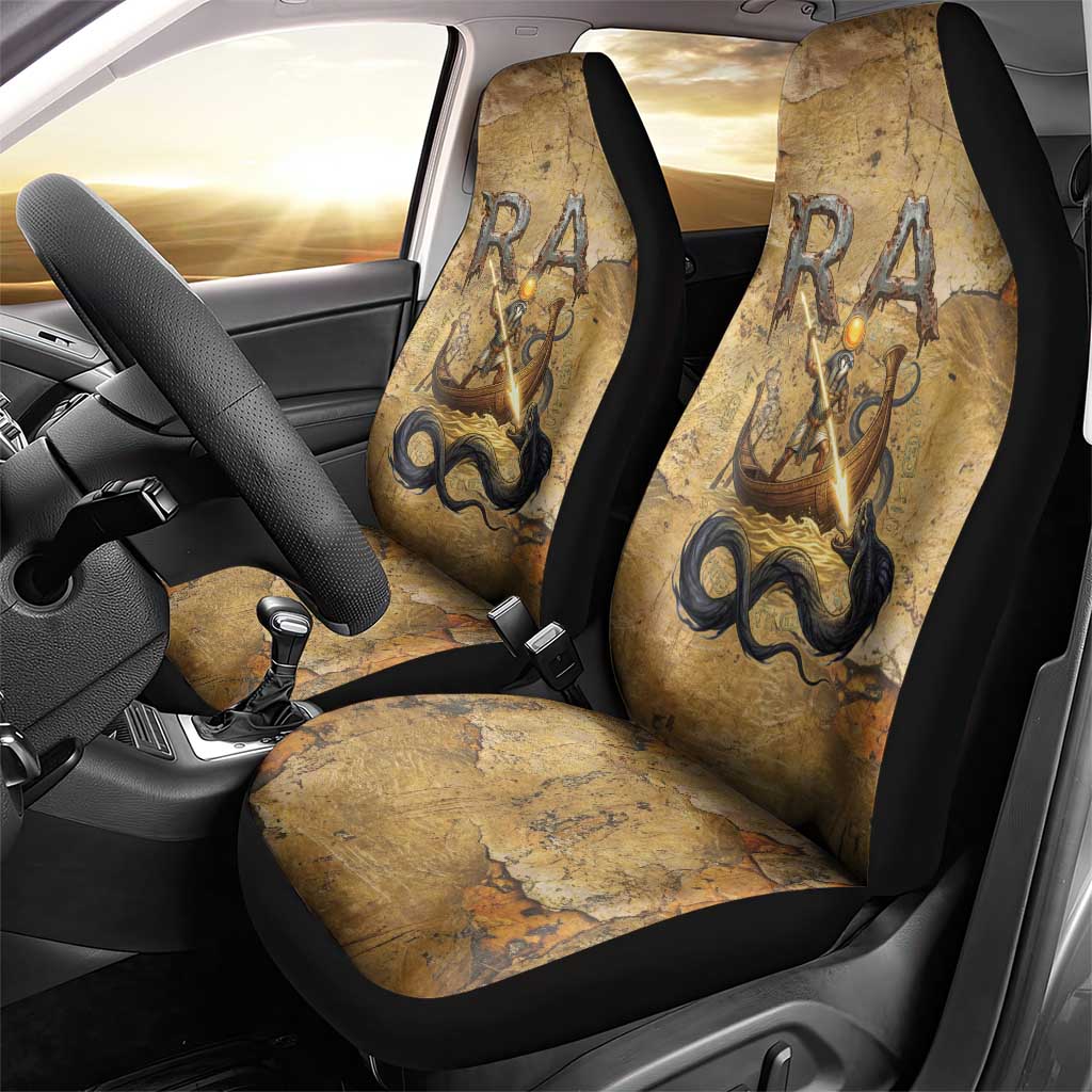 Ra Egyptian Car Seat Cover Sun God Solar Disk Serpent Slayer Ancient Egyptian Boat of the Underworld