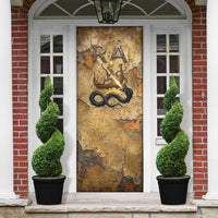 Ra Egyptian Door Cover Sun God Solar Disk Serpent Slayer Ancient Egyptian Boat of the Underworld