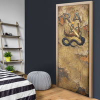 Ra Egyptian Door Cover Sun God Solar Disk Serpent Slayer Ancient Egyptian Boat of the Underworld