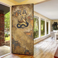 Ra Egyptian Door Cover Sun God Solar Disk Serpent Slayer Ancient Egyptian Boat of the Underworld