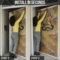 Ra Egyptian Door Cover Sun God Solar Disk Serpent Slayer Ancient Egyptian Boat of the Underworld