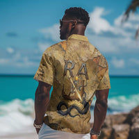 Ra Egyptian Hawaiian Shirt Sun God Solar Disk Serpent Slayer Ancient Egyptian Boat of the Underworld