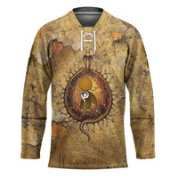 Ra Egyptian Hockey Jersey Sun God Solar Disk Serpent Slayer Ancient Egyptian Boat of the Underworld