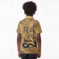 Ra Egyptian Kid Polo Shirt Sun God Solar Disk Serpent Slayer Ancient Egyptian Boat of the Underworld