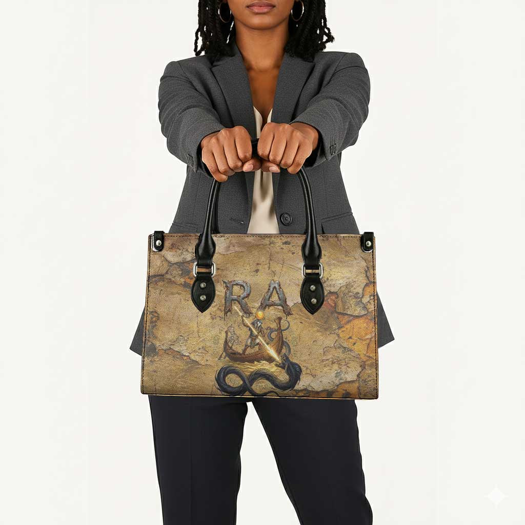 Ra Egyptian Leather Bag Sun God Solar Disk Serpent Slayer Ancient Egyptian Boat of the Underworld