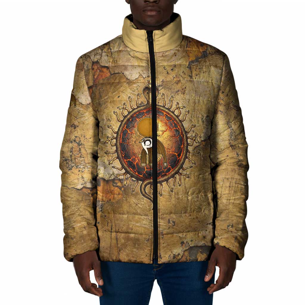 Ra Egyptian Padded Jacket Sun God Solar Disk Serpent Slayer Ancient Egyptian Boat of the Underworld