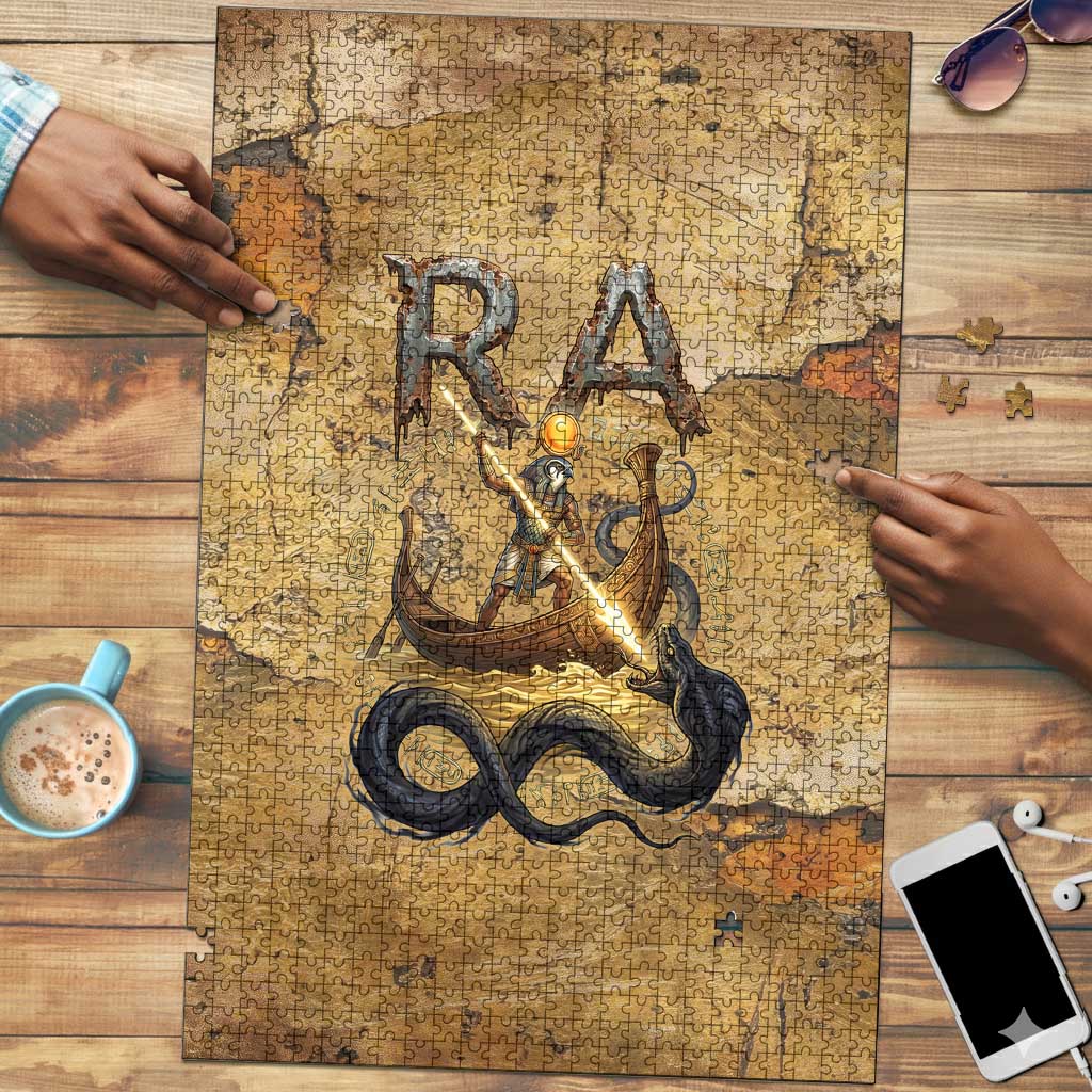 Ra Egyptian Puzzle Sun God Solar Disk Serpent Slayer Ancient Egyptian Boat of the Underworld